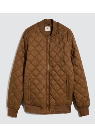Chaqueta Para Hombre Bomber Color Camel Marca Ostu #60080107 Ostu