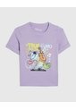 Camiseta Para Niña Manga Corta Cuello Redondo Color Lila  Marca Ostu #90090280 de Ostu