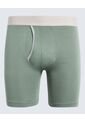 Boxer Para Hombre Bragueta Medio Algodón Color Verde  Marca Ostu #60000479 de Ostu