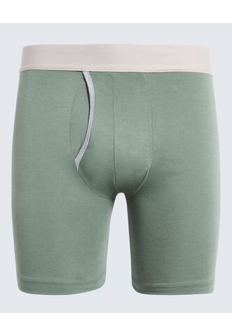 Boxer Para Hombre Bragueta Medio Algodón Color Verde  Marca Ostu #60000479 Ostu