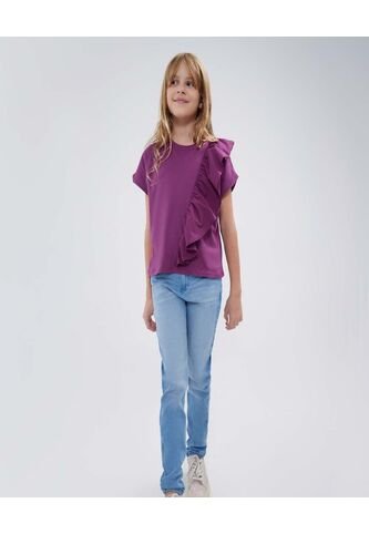 Jean Para Niña Skinny Color Azul Medio Marca Ostu #90160078 Ostu