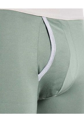 Boxer Para Hombre Bragueta Medio Algodón Color Verde  Marca Ostu #60000479