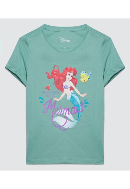 Camiseta Para Niña Manga Corta Color Verde  Marca Ostu #90090183