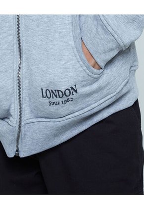 Buzo Para Hombre Zipper Color Gris Claro Marca Ostu #60060303