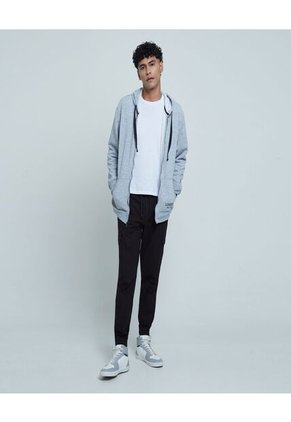 Buzo Para Hombre Zipper Color Gris Claro Marca Ostu #60060303