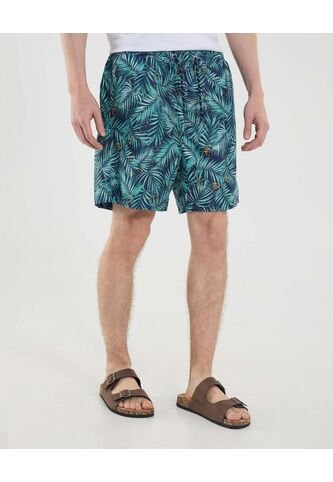 Ropa De Playa Para Hombre Pantaloneta De Baño Corta Color Verde Marca Ostu #60270047 Ostu