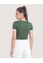 Camiseta Slim Brasil 2026  Para Mujer Verde Ostu de Ostu