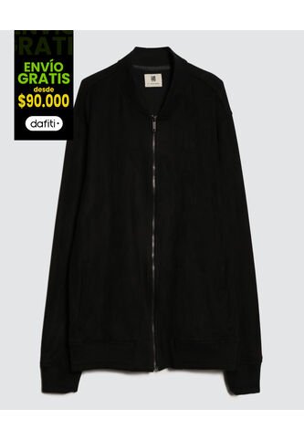 Chaqueta Para Hombre Bomber Color Negro Marca Ostu #60080117 Ostu