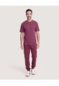 Camiseta Estampado Posterior  Para Hombre Vino Ostu de Ostu