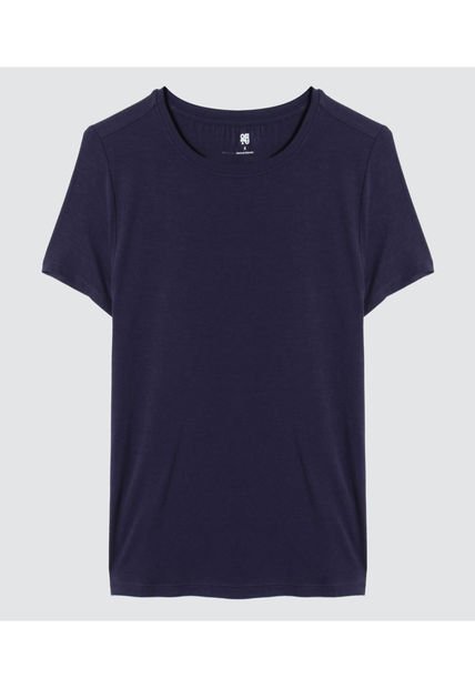 Camiseta Para Mujer Manga Corta Color Azul  Marca Ostu #40091641