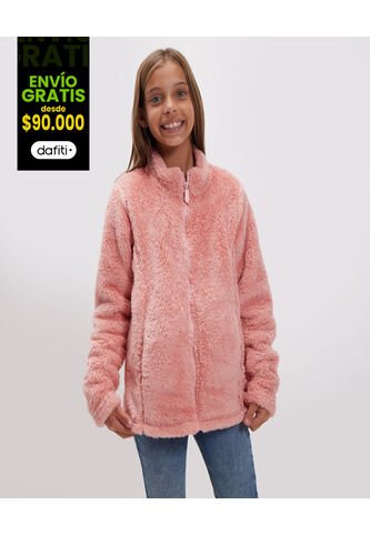 Chaqueta Para Niña Abrigo Color Rosado  Marca Ostu #90080034 Ostu