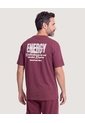 Camiseta Estampado Posterior  Para Hombre Vino Ostu de Ostu