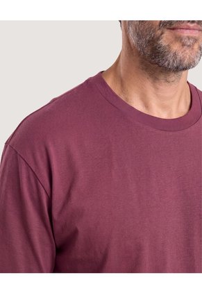 Camiseta Estampado Posterior Para Hombre Vino Ostu