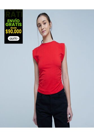 Camiseta Para Mujer Manga Sisa Color Rojo Marca Ostu #40091945 Ostu