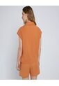 Camisa Para Mujer Manga Sisa Color Terracota Marca Ostu #40010213 de Ostu