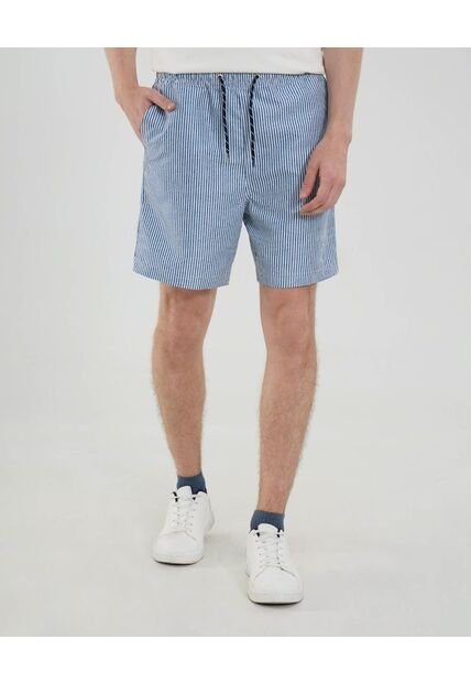 Ropa De Playa Para Hombre Pantaloneta De Baño Corta Color Azul Marca Ostu #60270051