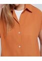 Camisa Para Mujer Manga Sisa Color Terracota Marca Ostu #40010213 de Ostu