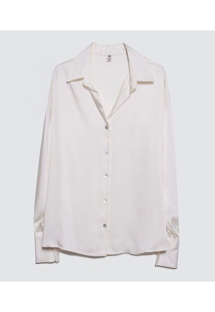 Camisa Para Mujer Manga Larga Color Beige Marca Ostu #40010204