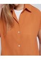 Camisa Para Mujer Manga Sisa Color Terracota Marca Ostu #40010213 de Ostu