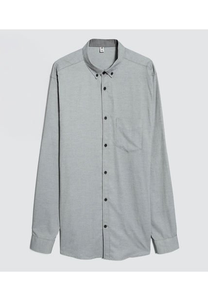 Camisa Para Hombre Manga Larga Con Bolsillo Color Azul  Marca Ostu #60010637