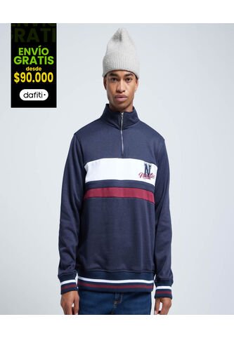 Buzo Para Hombre Cuello Alto O Cuello Tortuga Color Azul  Marca Ostu #60060409 Ostu