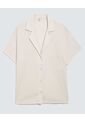 Camisa Para Mujer Manga Corta Color Beige Marca Ostu #40010268 de Ostu