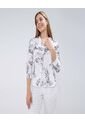 Camisa Para Mujer Manga Larga Color Blanco Marca Ostu #40010221 de Ostu