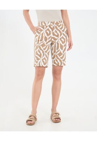 Bermuda Para Mujer Regular Corto Color Crudo Marca Ostu #40100101 Ostu