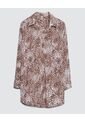 Camisa Para Mujer Manga 3/4 Color Café  Marca Ostu #40010202 de Ostu