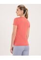 Camiseta Para Mujer Manga Corta Cuello Redondo Color Coral Marca Ostu #40092516 de Ostu