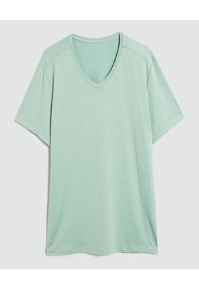 Camiseta Para Hombre Manga Corta Color Verde  Marca Ostu #60091294