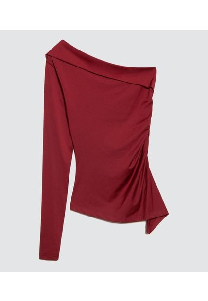Camiseta Para Mujer Manga Larga Color Vino Marca Ostu #40092311