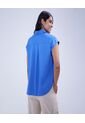 Camisa Para Mujer Manga Corta Color Azul Marca Ostu #40010238 de Ostu