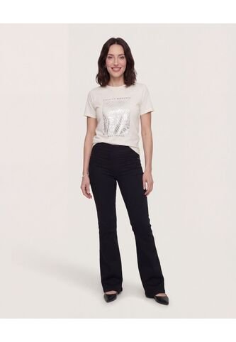 Camiseta  Para Mujer Manga Corta Cuello Redondo Color Blanco Marca Ostu #40092731 Ostu