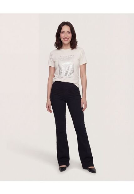 Camiseta  Para Mujer Manga Corta Cuello Redondo Color Blanco Marca Ostu #40092731