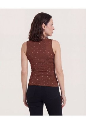 Top  Para Mujer Hombro Ancho Color Café Marca Ostu #40228216