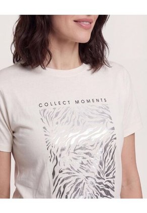 Camiseta  Para Mujer Manga Corta Cuello Redondo Color Blanco Marca Ostu #40092731