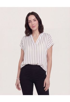 Blusa  Para Mujer Manga Corta Color Café Marca Ostu #40128213