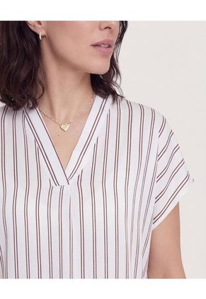 Blusa  Para Mujer Manga Corta Color Café Marca Ostu #40128213