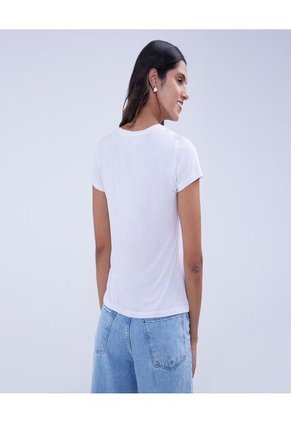 Camiseta Para Mujer Manga Corta Color Blanco Marca Ostu #40091641