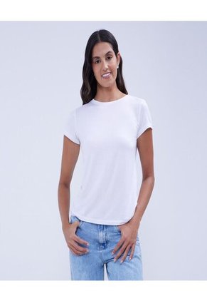 Camiseta Para Mujer Manga Corta Color Blanco Marca Ostu #40091641