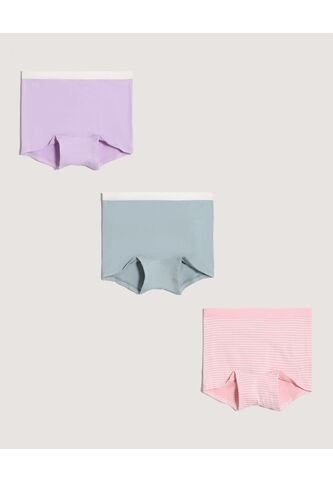 Ropa Interior X3 Infantil Niña Boxer Color Negro Marca Ostu #90180108 Ostu