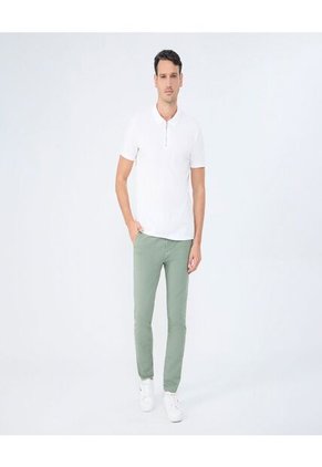 Polo Para Hombre Cuello Tejido Sin Bolsillo Color Crema Marca Ostu #60110730