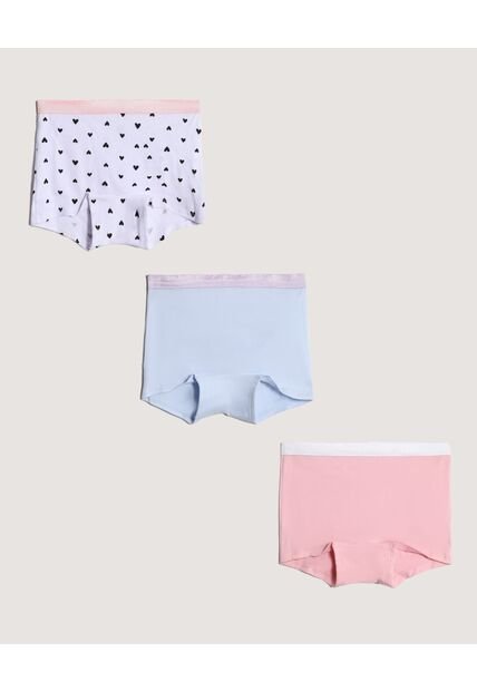 Ropa Interior X3 Infantil Niña Boxer Color Negro Marca Ostu #90180107