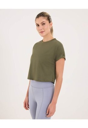 Camiseta Para Mujer Manga Sisa Cuello Redondo Color Verde Marca Ostu #40092549