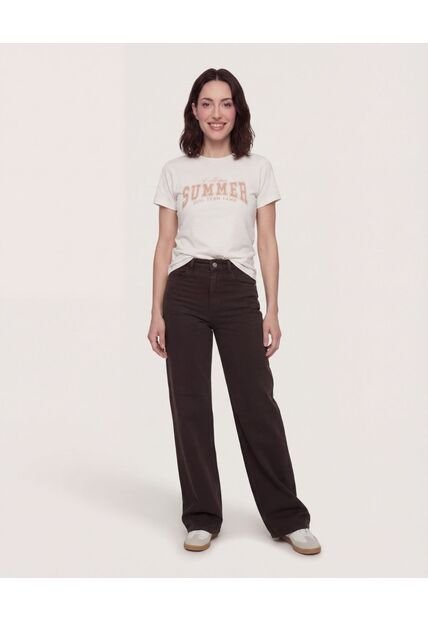 Camiseta  Para Mujer Manga Corta Cuello Redondo Color Blanco Marca Ostu #40092725