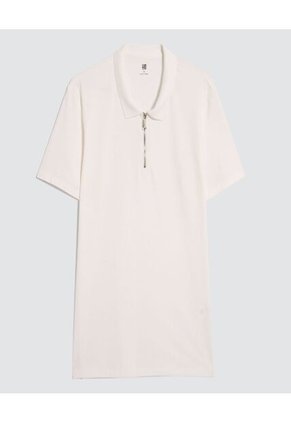 Polo Para Hombre Cuello Tejido Sin Bolsillo Color Crema Marca Ostu #60110730