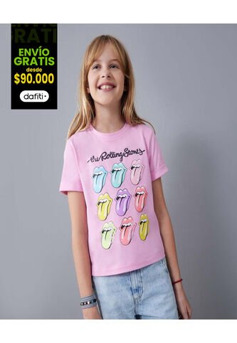 Camiseta The Rolling Stones  De Infantil Niña #90090272 Ostu Ostu