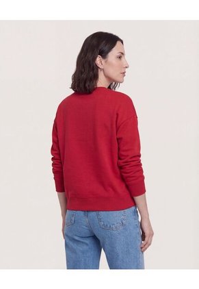 Buzo  Para Mujer Cuello Redondo Color Rojo Marca Ostu #40068215