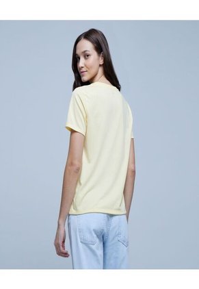 Camiseta Para Mujer Manga Corta Color Amarillo  Marca Ostu #40092053